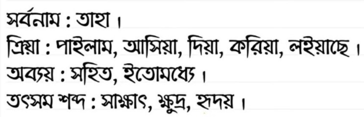 Class 7 Bangla Assignment Answer