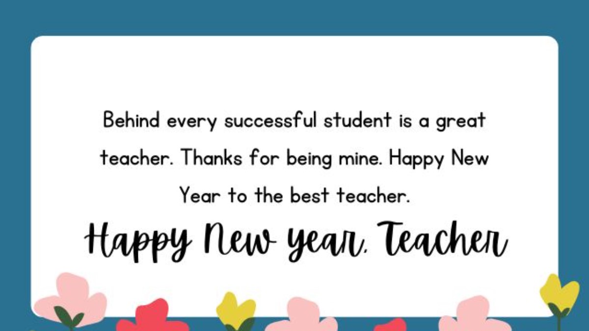New Year wishes for teacher