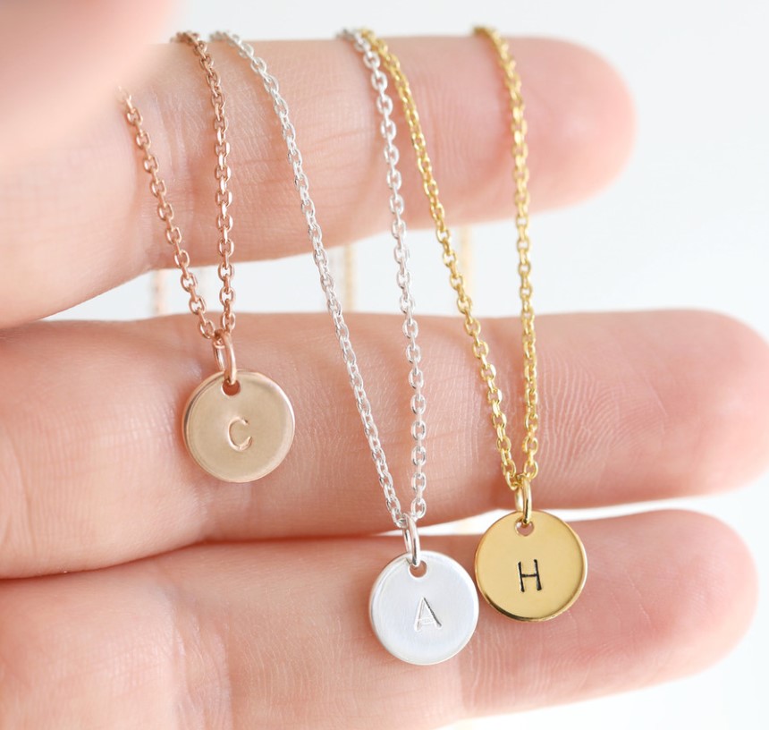 Initial Disc Necklace Images